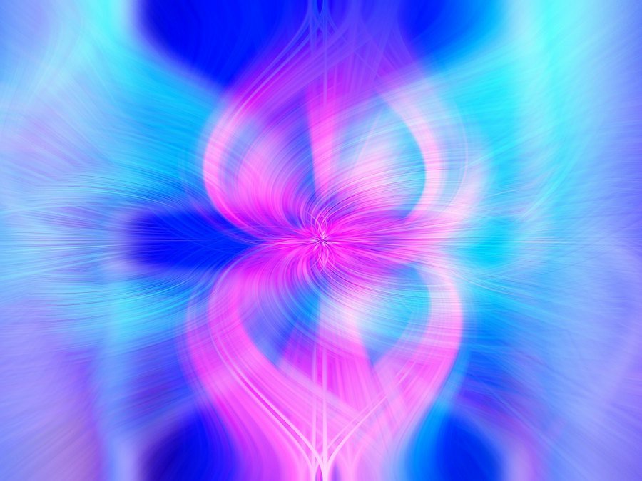 Glowing blue and violet energy light