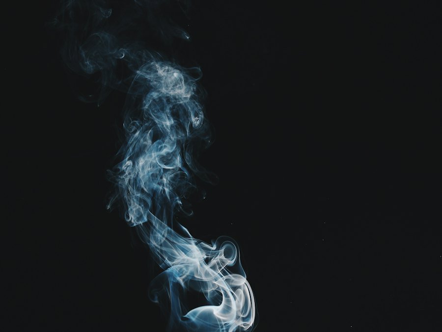 Soft smoke on dark background