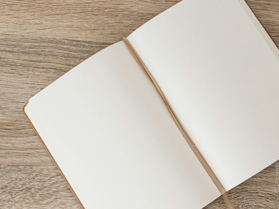 Open journal on a desk