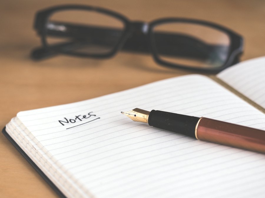 Notebook and pen