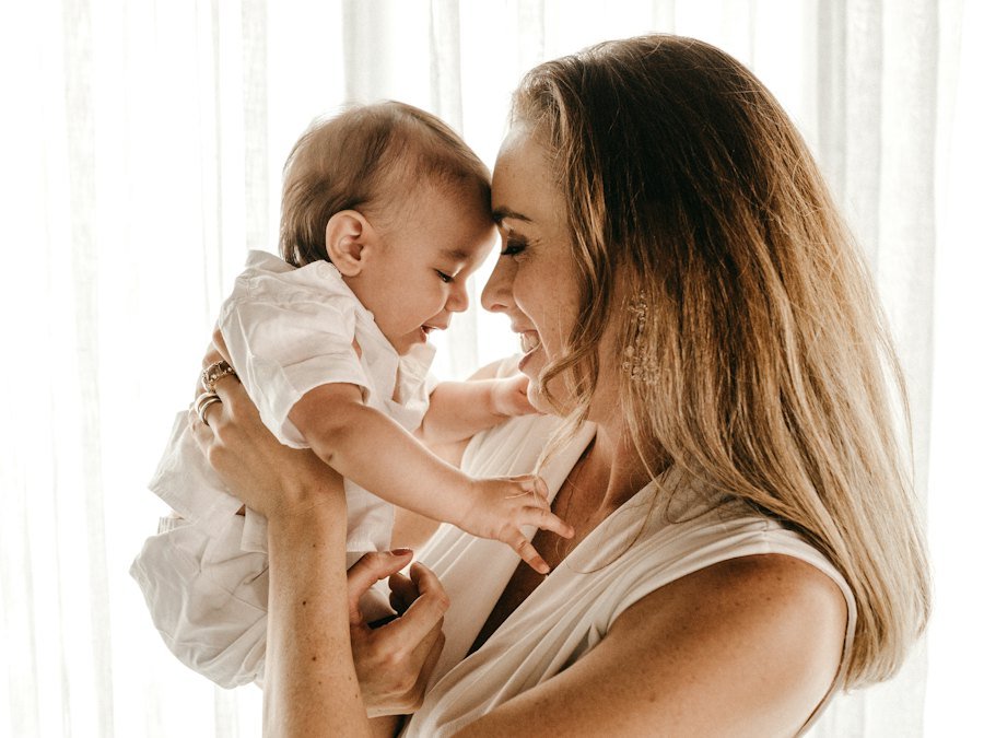 Mother with her baby