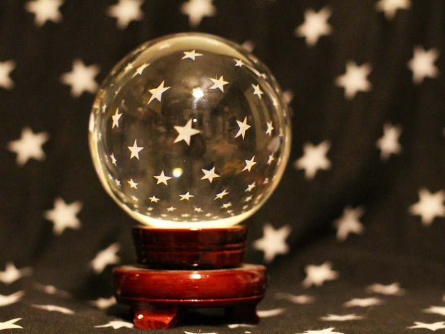 Crystal ball with stars