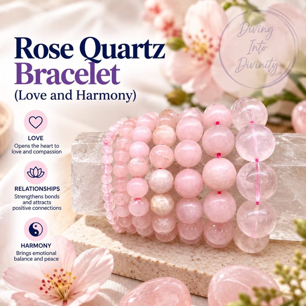 Rose Quartz Bracelet | Diving Into Divinity