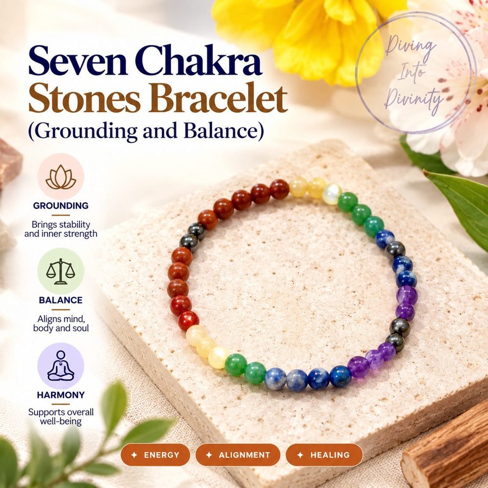 Seven Chakra Stones Bracelet | Diving Into Divinity